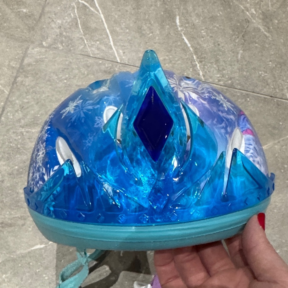 Little Girl Blue and Purple Disney Bike Helmet